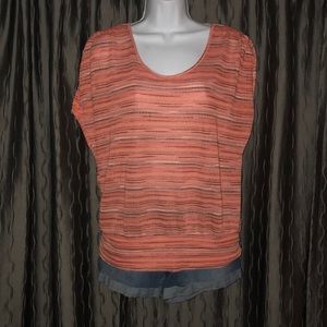 Orange Bright Stripes with Open Back Top